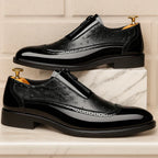 Felix Oxford Shoes - Ostrich-Embossed
