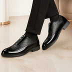 Felix Oxford Shoes - Ostrich-Embossed