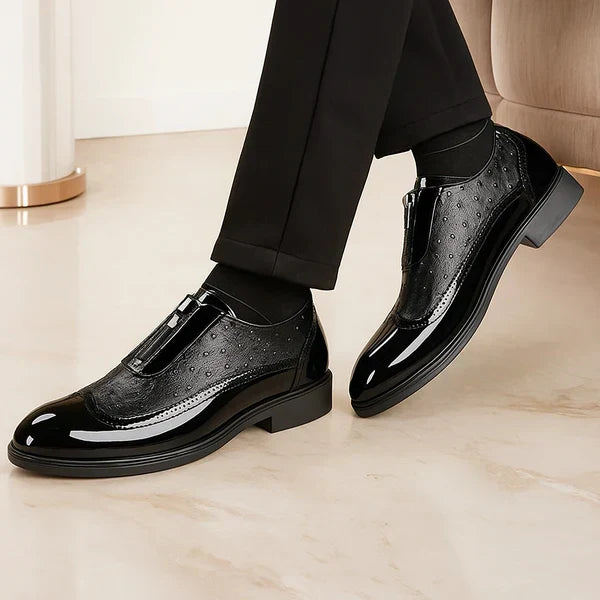 Felix Oxford Shoes - Ostrich-Embossed