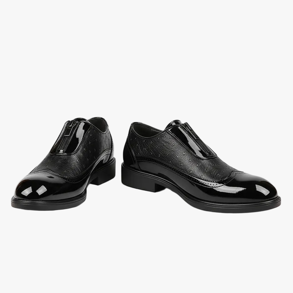 Felix Oxford Shoes - Ostrich-Embossed