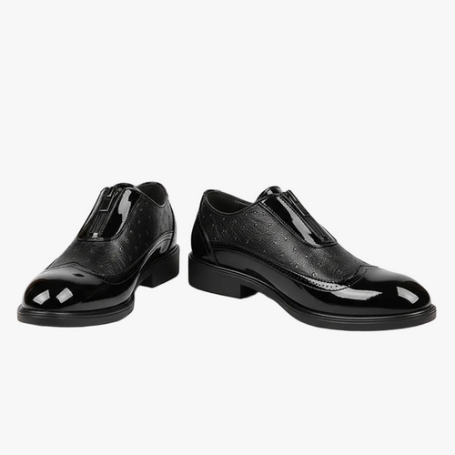 Felix Oxford Shoes - Ostrich-Embossed