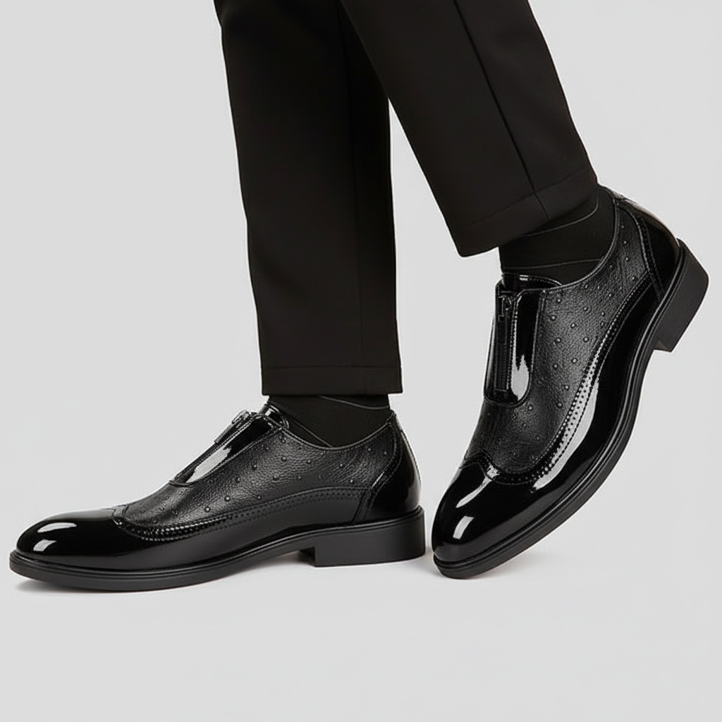 Felix Oxford Shoes - Ostrich-Embossed