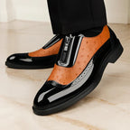 Felix Oxford Shoes - Ostrich-Embossed