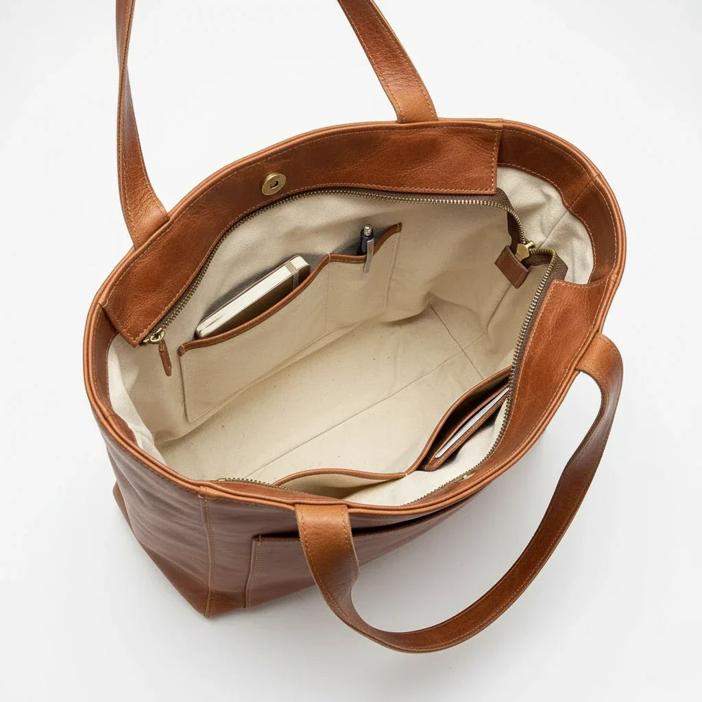 Women's Elvi Structured Leather Shoulder Bag