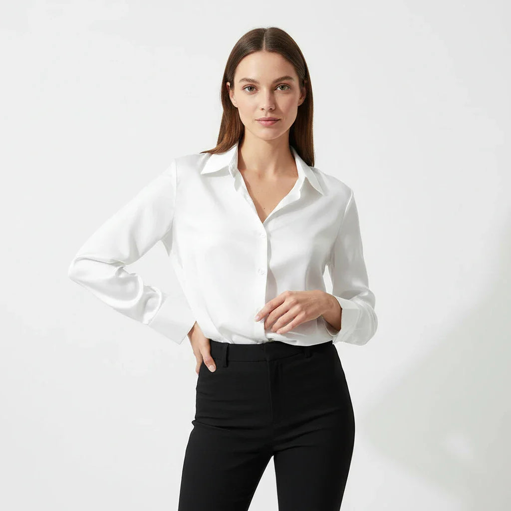Women's Vira Luxurious Classic Satin Blouse