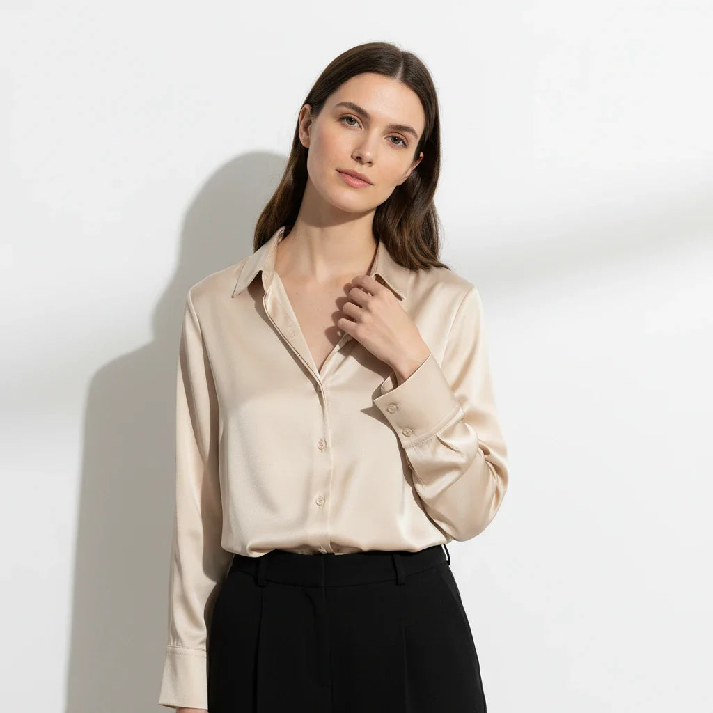 Women's Vira Luxurious Classic Satin Blouse