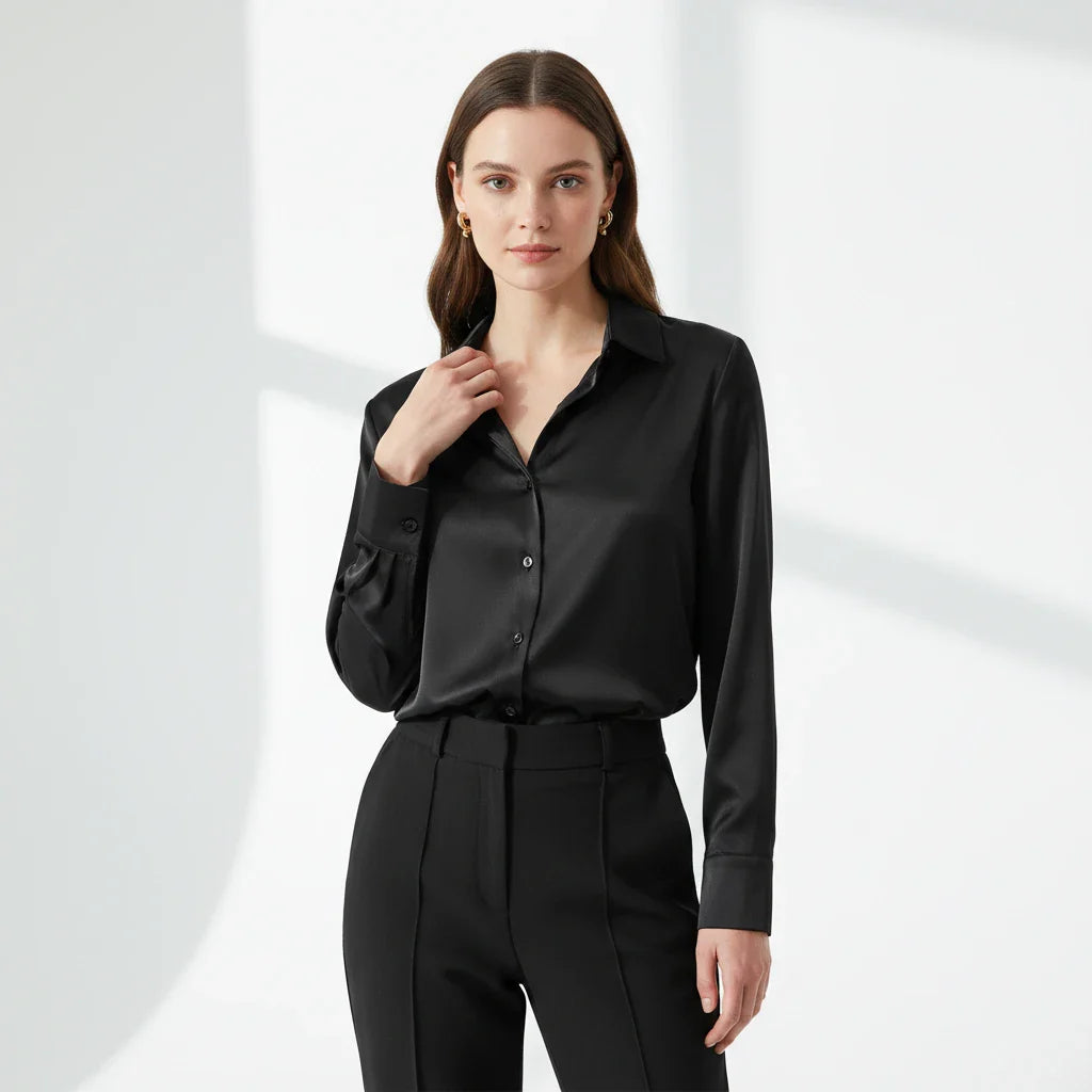 Women's Vira Luxurious Classic Satin Blouse